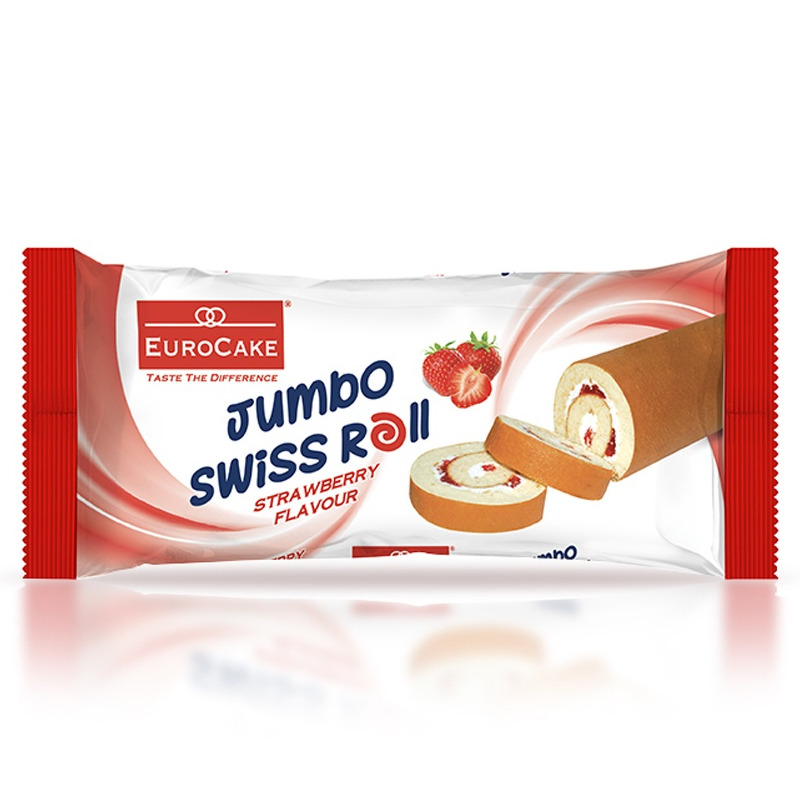 EUROCAKE JUMBO SWISS ROLL STRAWBERRY